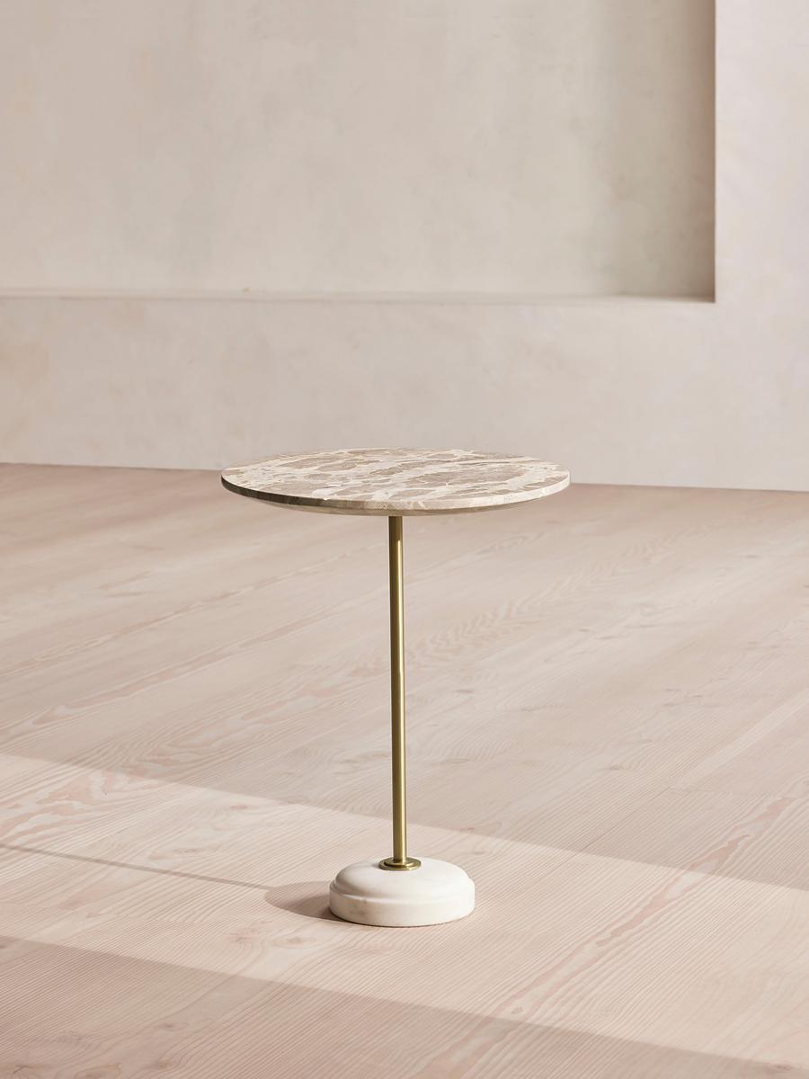 Fleet Side Table, Medium, Kapri Marble