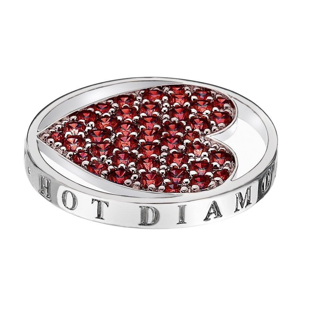 Emozioni Fire Sparkle Heart Coin