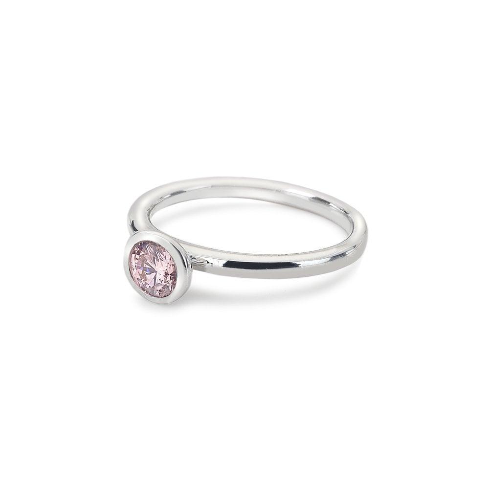Emozioni Scintilla Pink Compassion Ring Size: Q