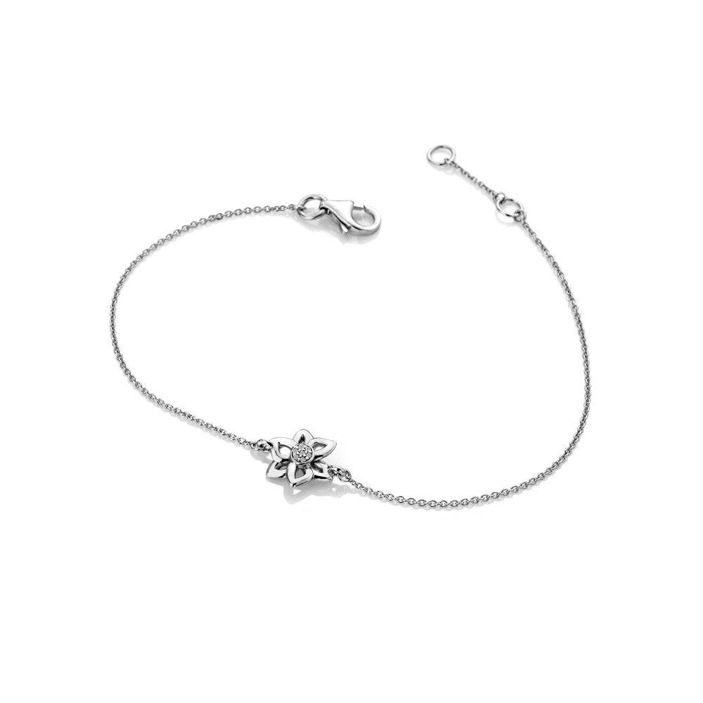 Hot Diamonds Gold Floret Bracelet - 9ct White Gold