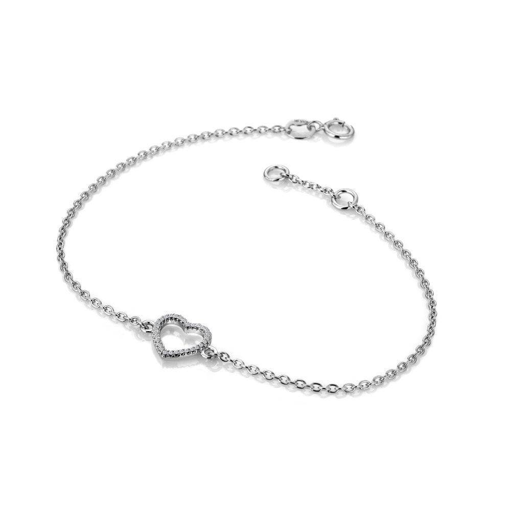 Hot Diamonds Gold Ripple Bracelet - 9ct White Gold