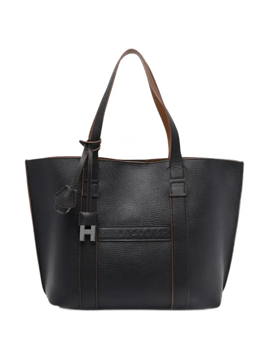 Grained Leather Tote Bag