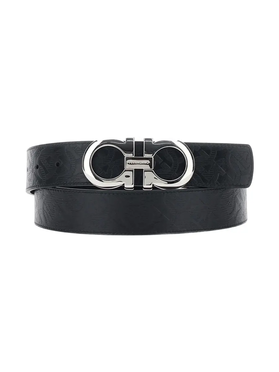 Gancini Reversible Leather Belt