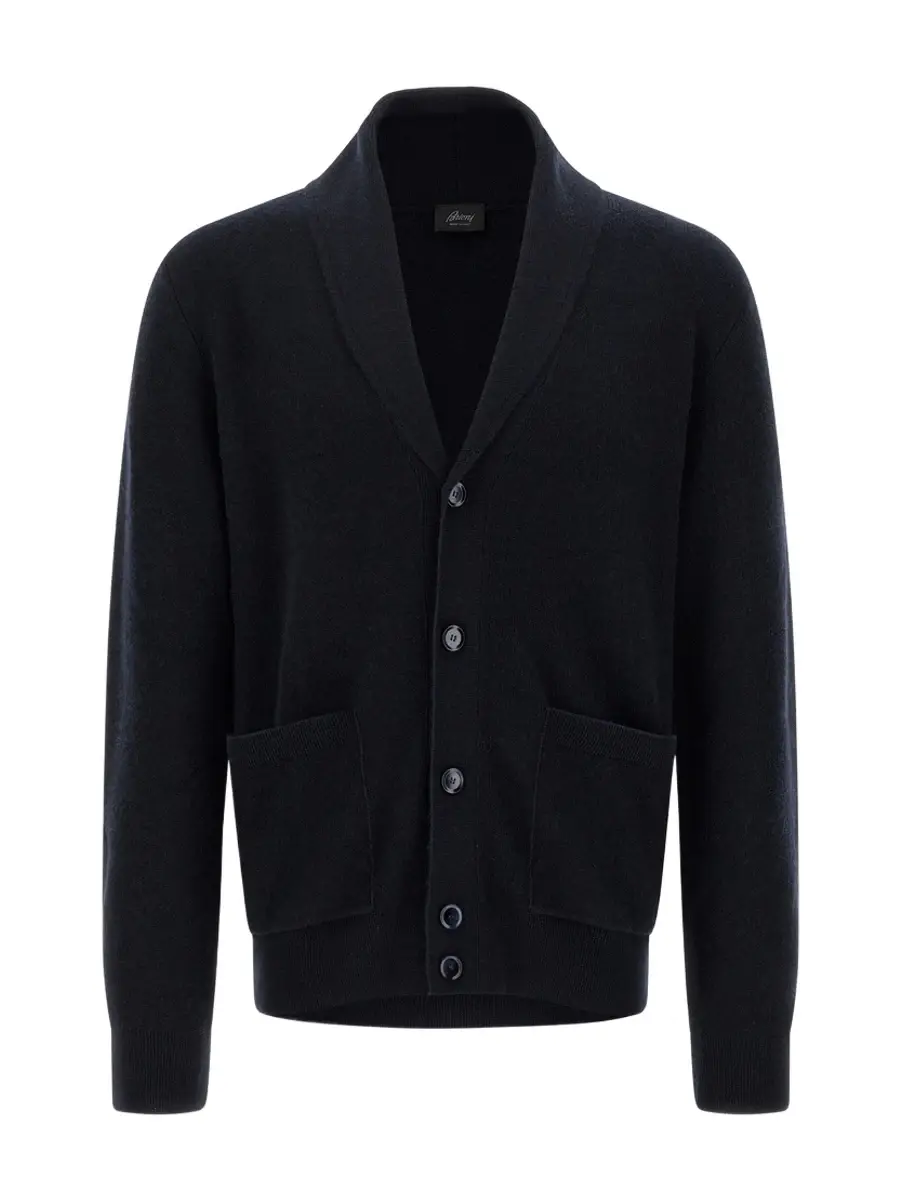 Brioni Cashmere and Wool Blend Cardigan