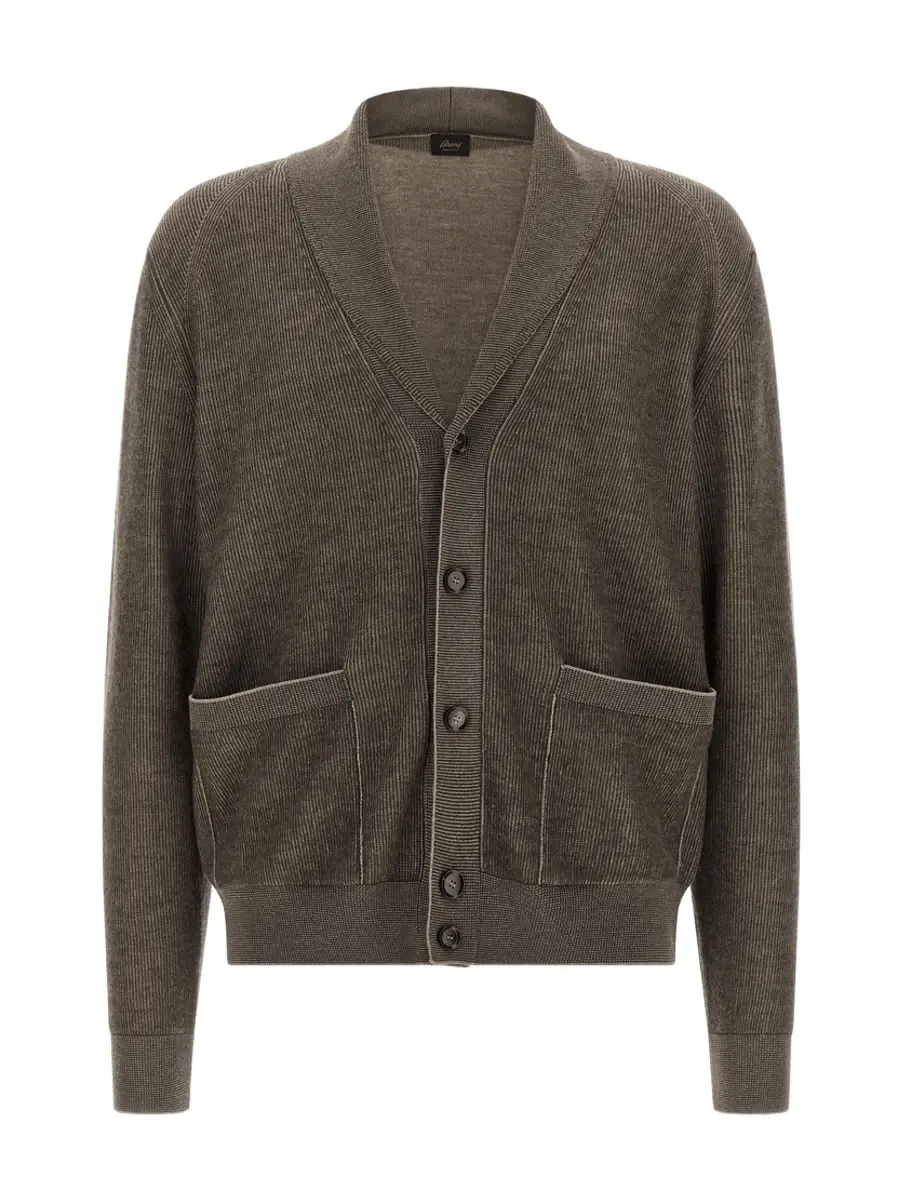 Brioni Vanisé-Weave Cashmere Cardigan