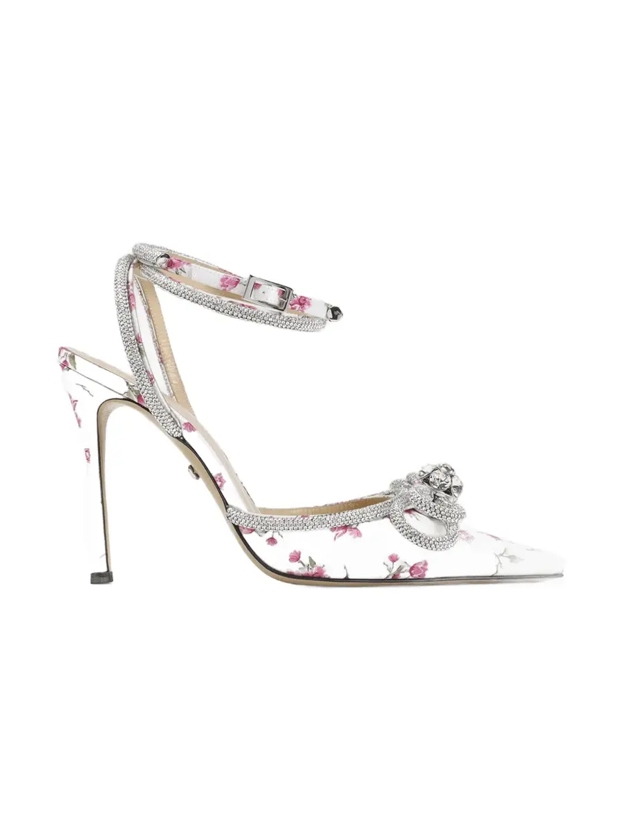 Double Bow Cheri Satin Sandals
