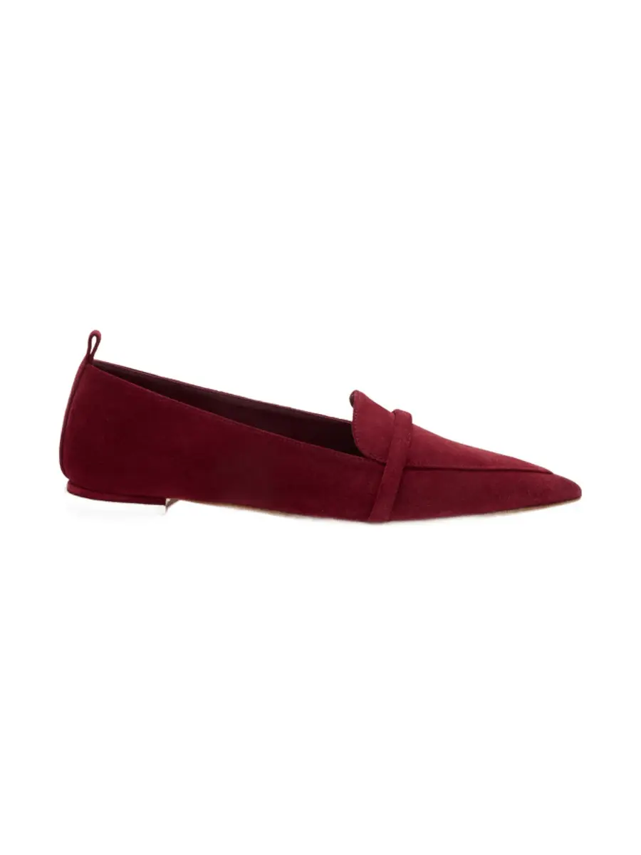 Dora Red Suede Loafers
