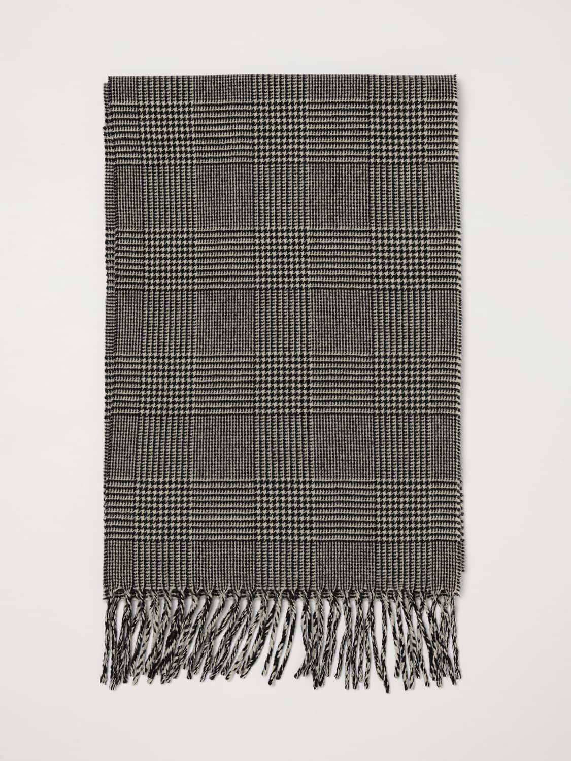 Prince of Wales Check Wool and Cashmere Scarf