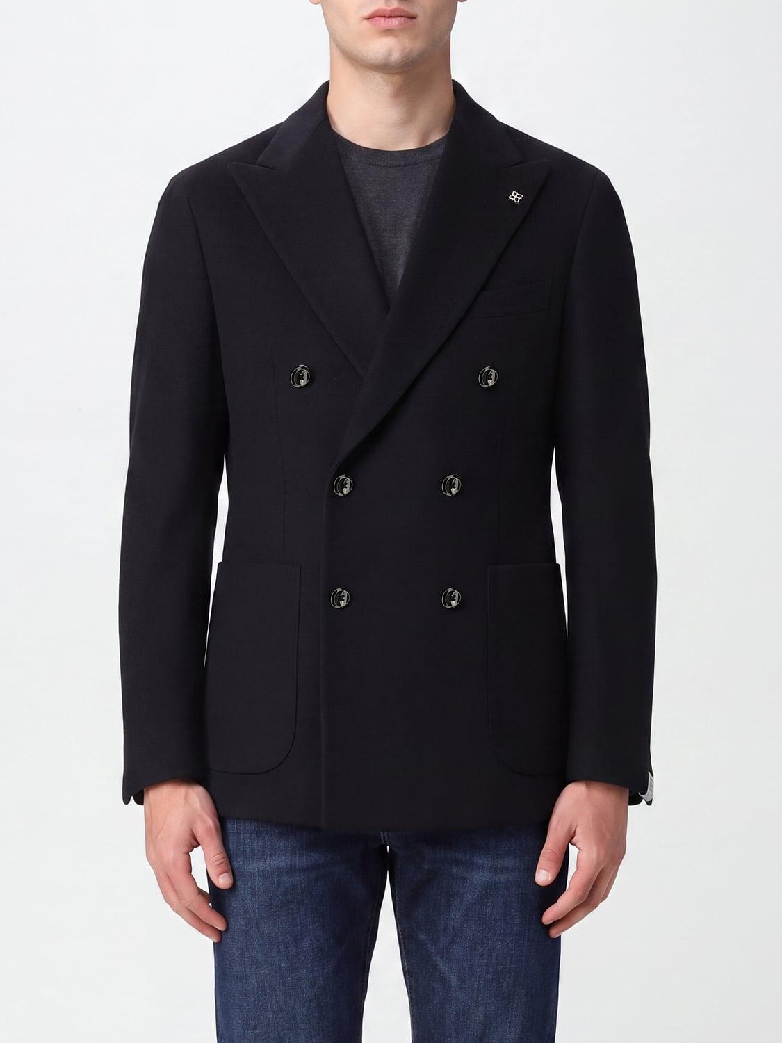 Slim Fit Double-Breasted Blazer in Pure Cashmere with Classic Lapels