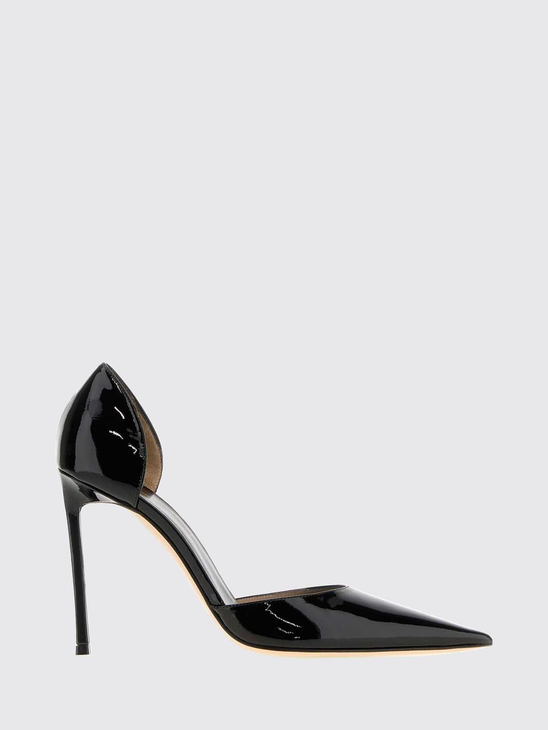 D’Orsay Patent Leather Court Shoes with High Stiletto Heel
